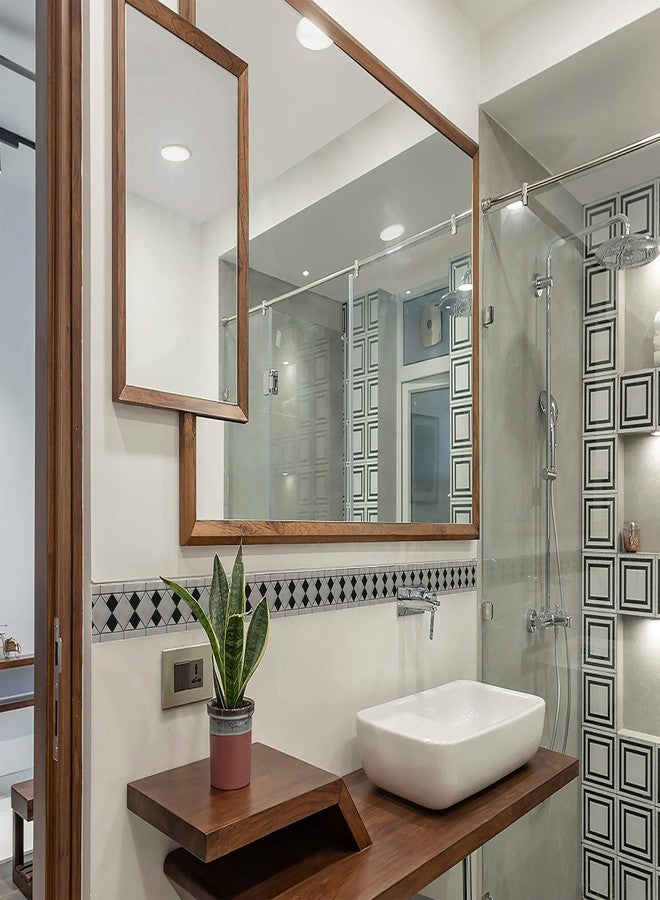 WallDesign ملصق حافة جدارية من WallDesign - بنمط بلاط ماسي من حجر الرخام - لفة PVC لامعة مقاومة للماء - 3 بوصات × 10 أقدام - للمطبخ، سطح العمل، ديكور الحمام - Image 4